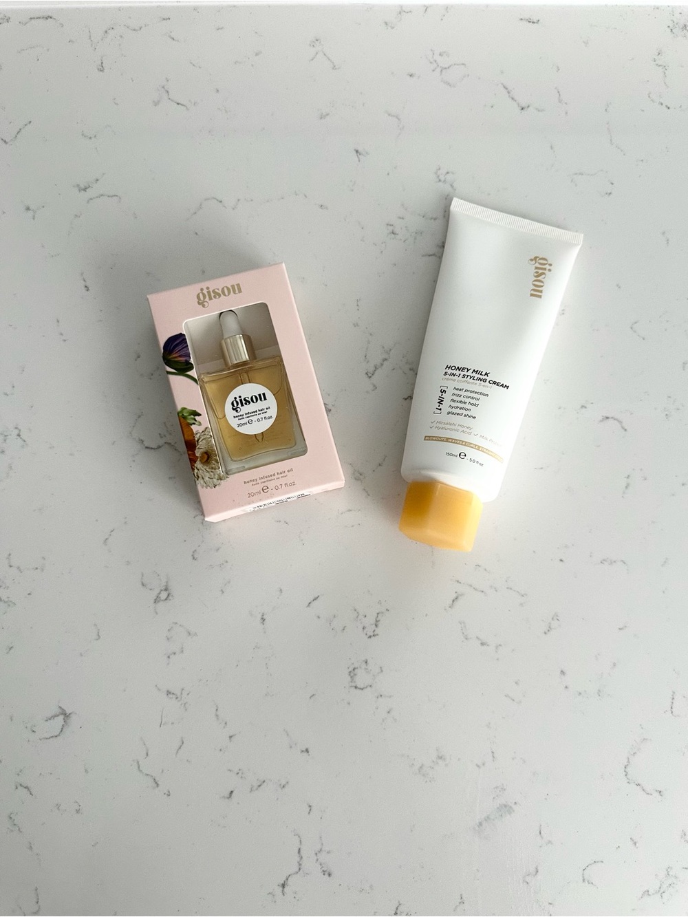 Gisou NWT Styling Cream and Hair Oil Set